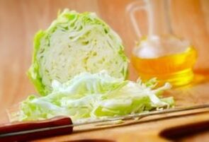 Kohl für Salat gehackt